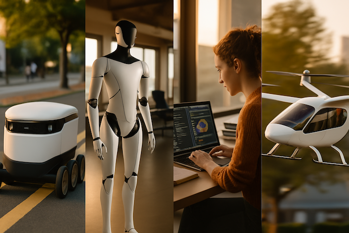 Robotics, AI, coding, and future mobility in a single frame.